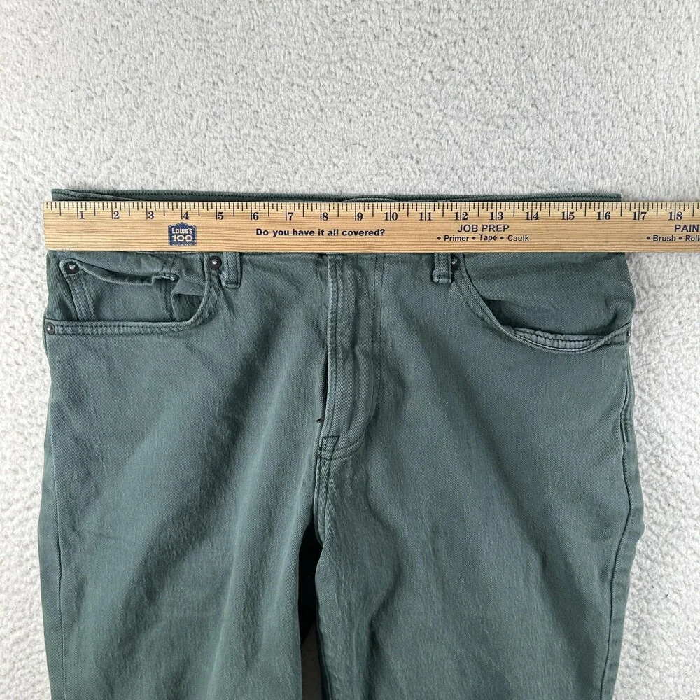 Gap GapFlex Straight Jeans Mens 33x30 Medium Wash Green Denim Stretch Zip Fly